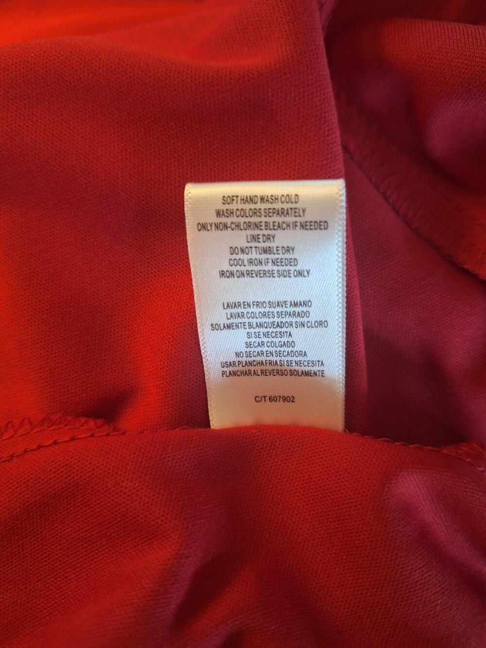 Danny & Nicole Sz 16P Red Lace Fit Flare Dress Petite Workwear Pop of Color - Picture 6 of 6